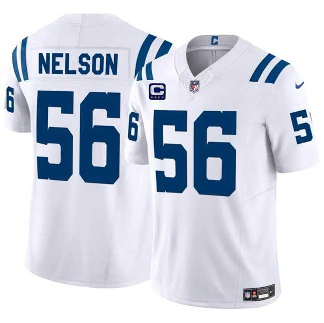 Men & Women & Youth Indianapolis Colts #56 Quenton Nelson White 2024 F.U.S.E. With 4-Star C Patch Vapor Limited Stitched Jersey